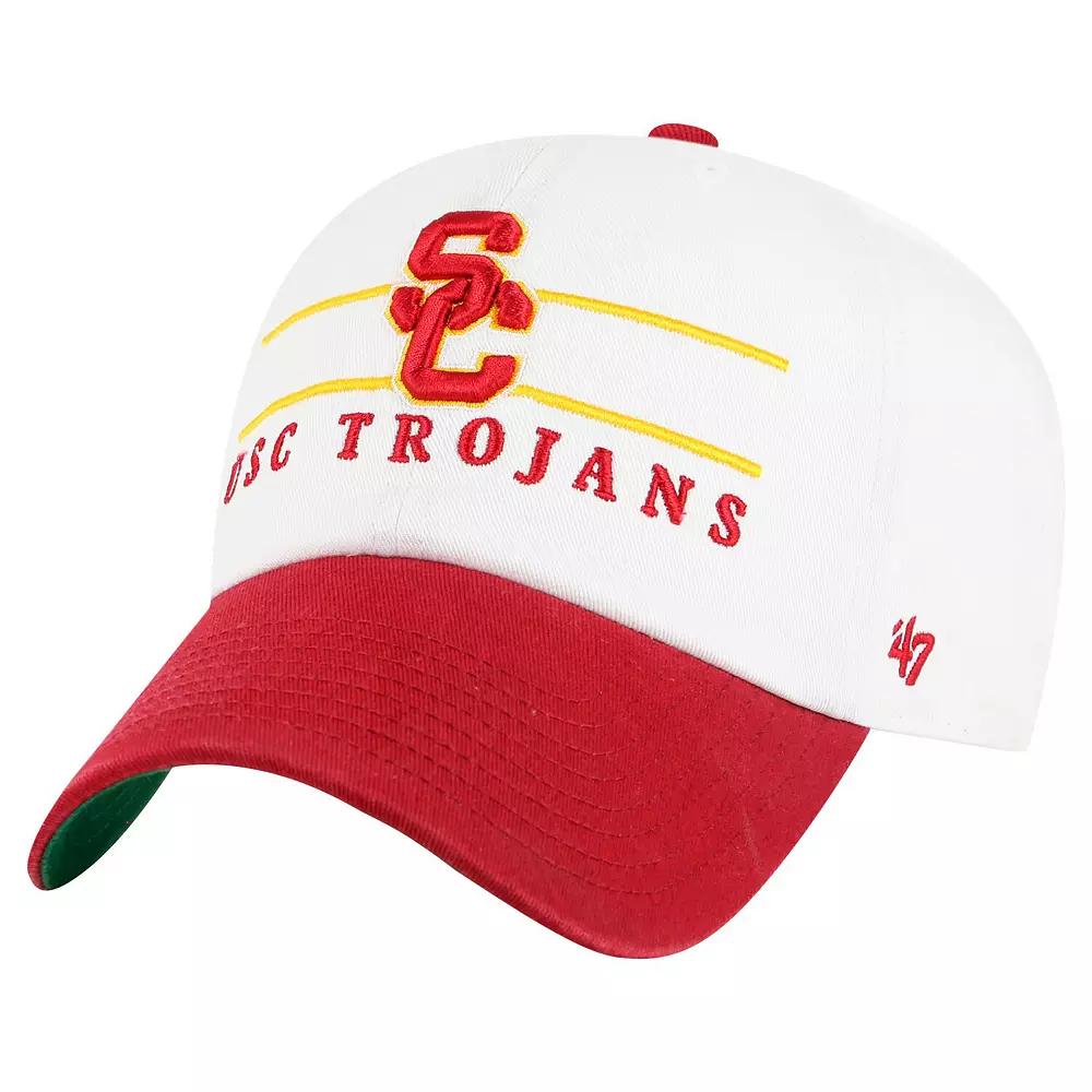 Men's '47 White USC Trojans Gridiron Clean Up Adjustable Hat Product Image