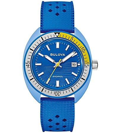 Bulova Mens Snorkel Quartz Mechanical Automatic Strap Watch Product Image