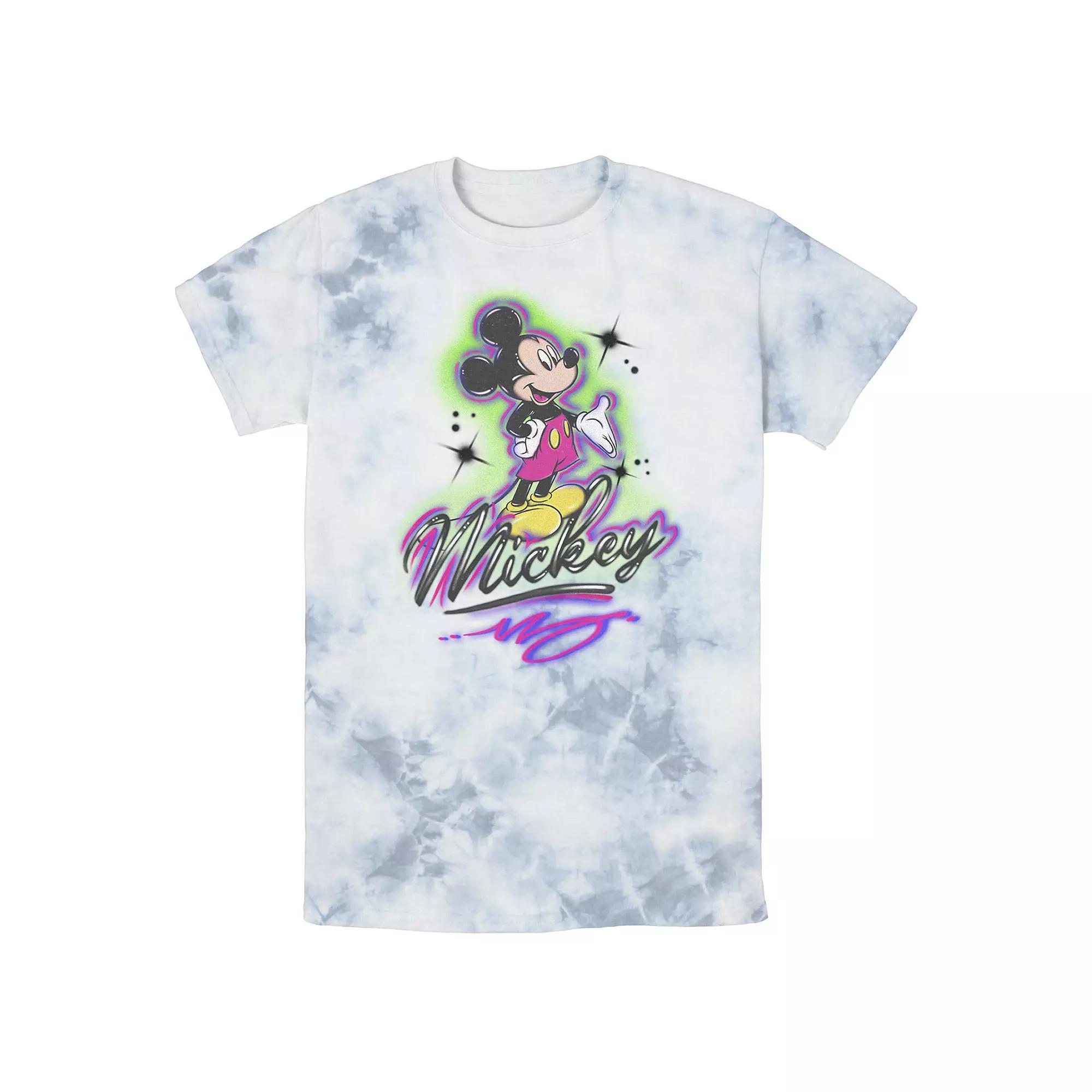 Men's Disney Mickey And Friends Mickey Mouse Airbrush Portrait Wash Tee,  Product Image