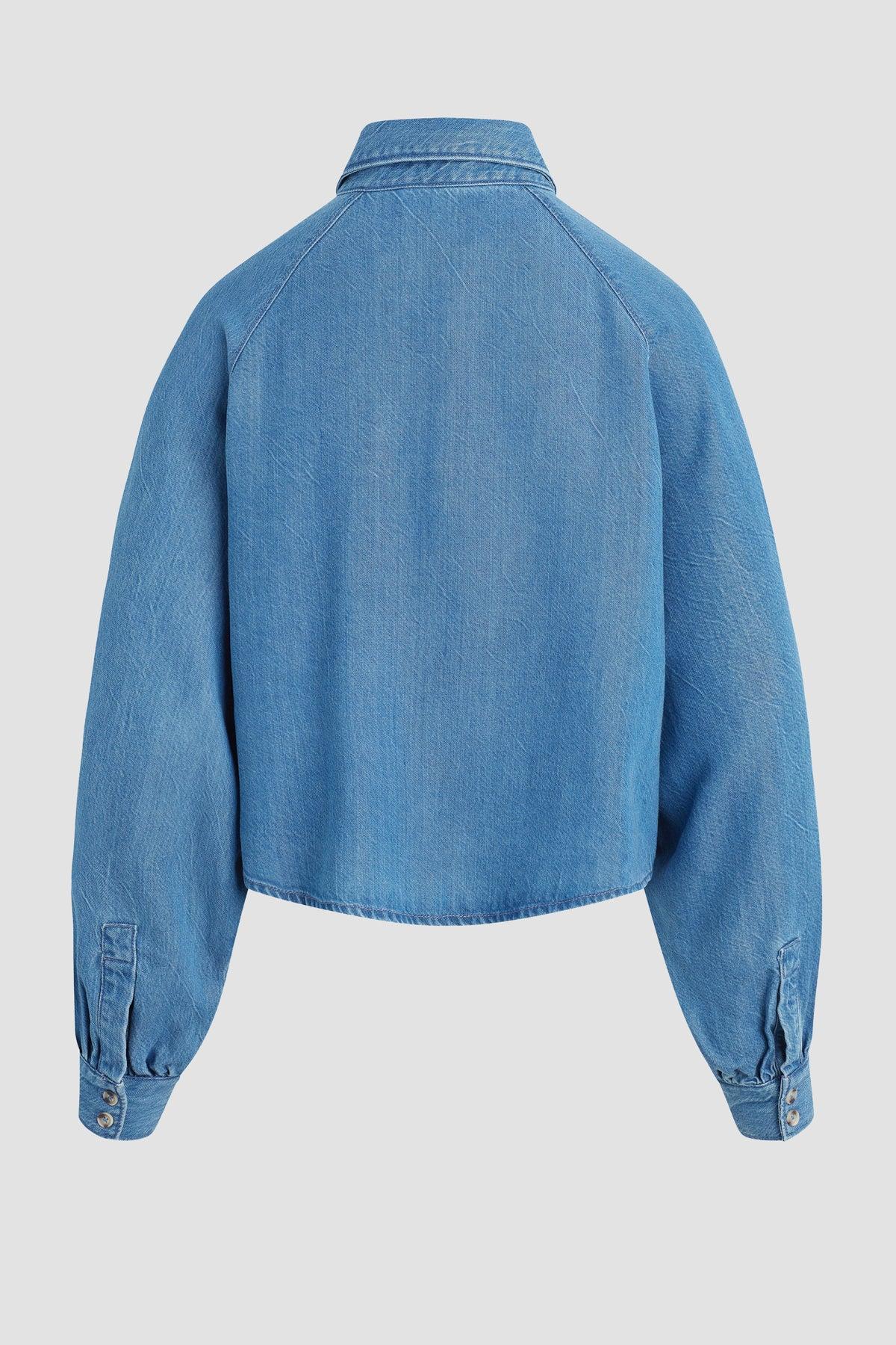 Raglan Balloon Sleeve Button Down Female Product Image