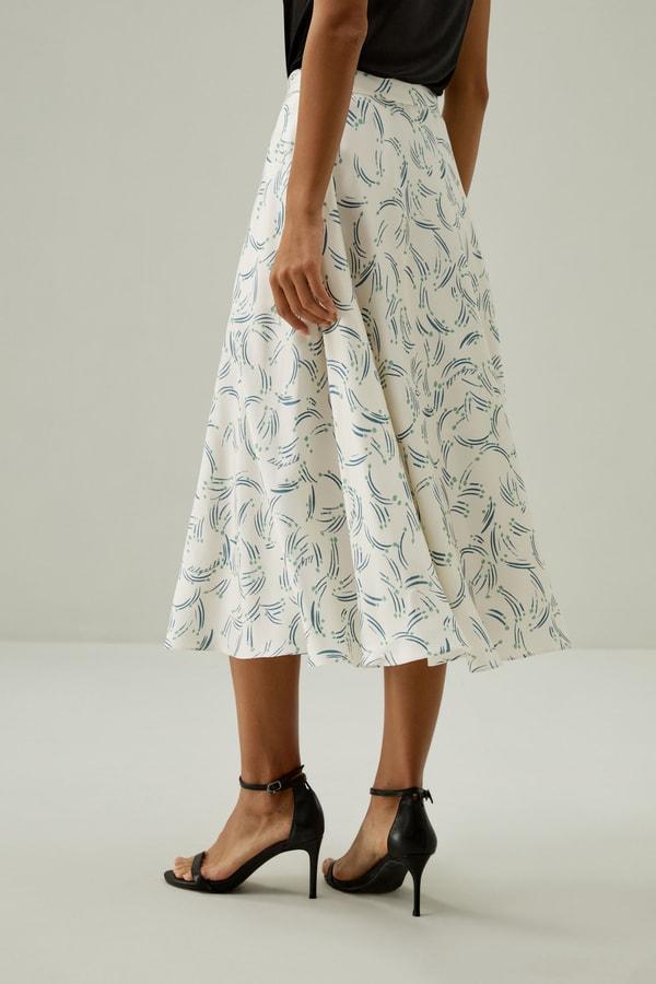 Abstract Botanical A-Line Skirt Product Image