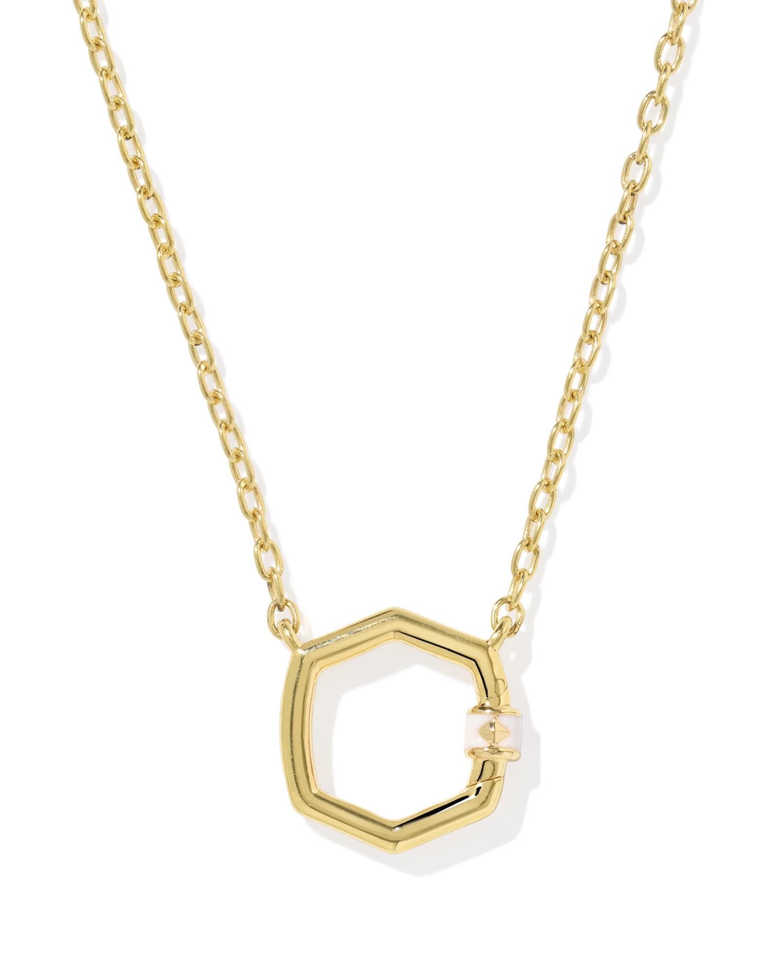 Davie 18k Gold Vermeil Enamel Pendant Necklace Product Image