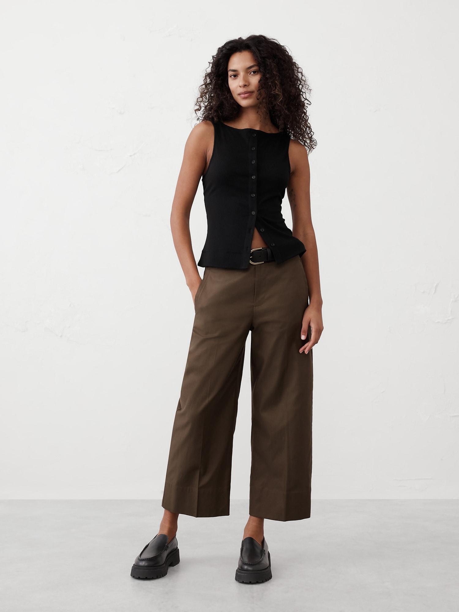 Ribbed Button-Up Tank Product Image