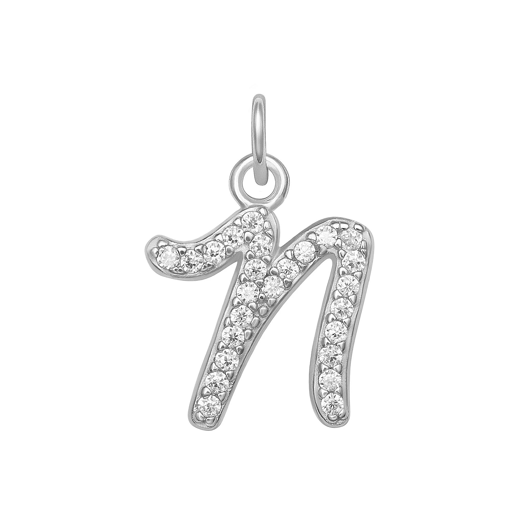 LC Lauren Conrad Sterling Silver Cubic Zirconia Initial Charm, Womens, Gold Tone O Product Image