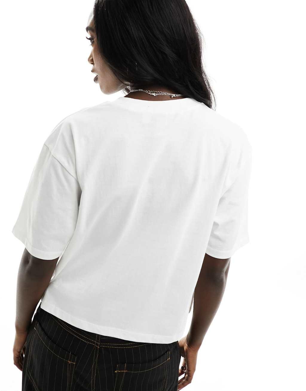 COLLUSION boxy short sleeve t-shirt in white Product Image