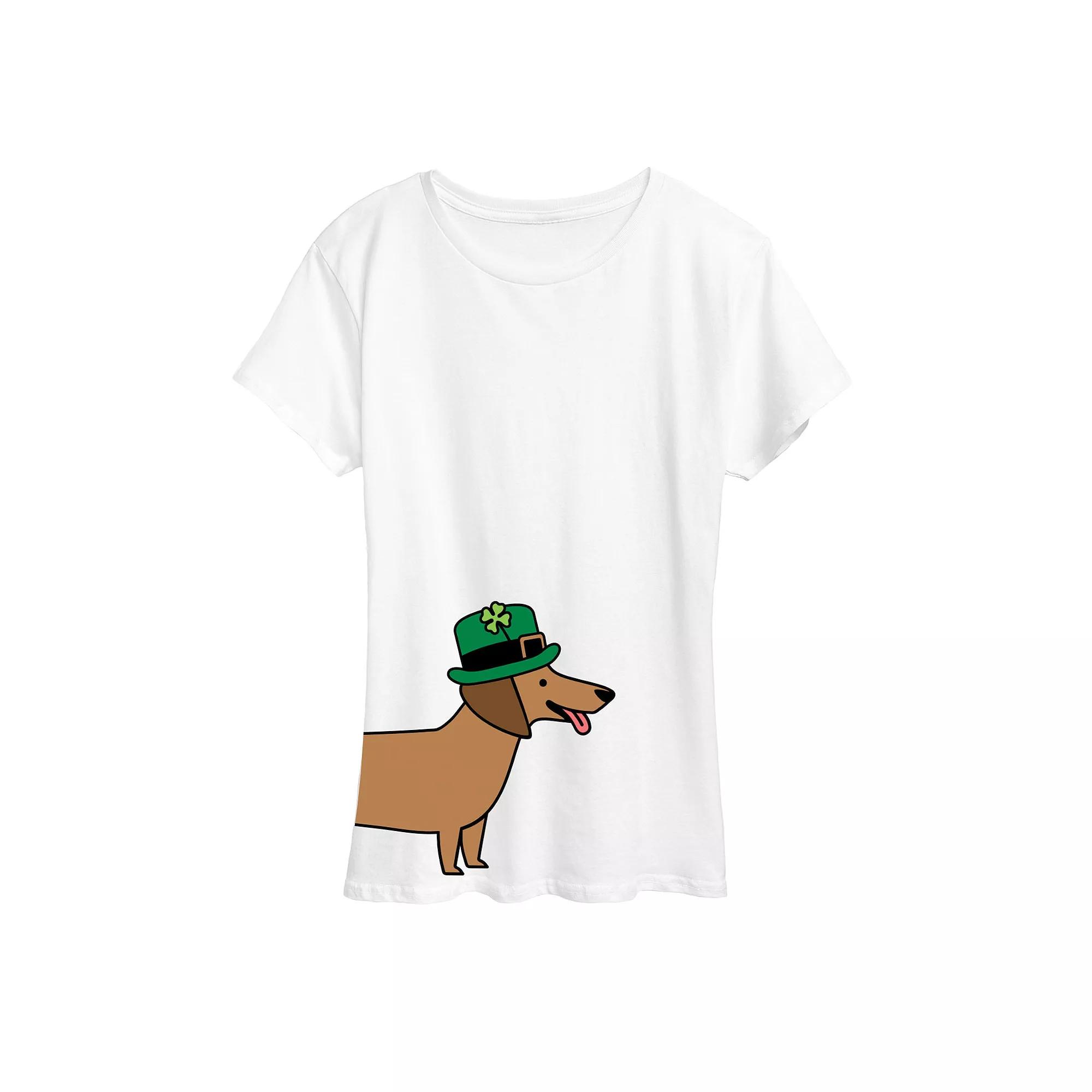 Plus St. Patrick's Day Dachsund Graphic Tee, Women's,  Product Image