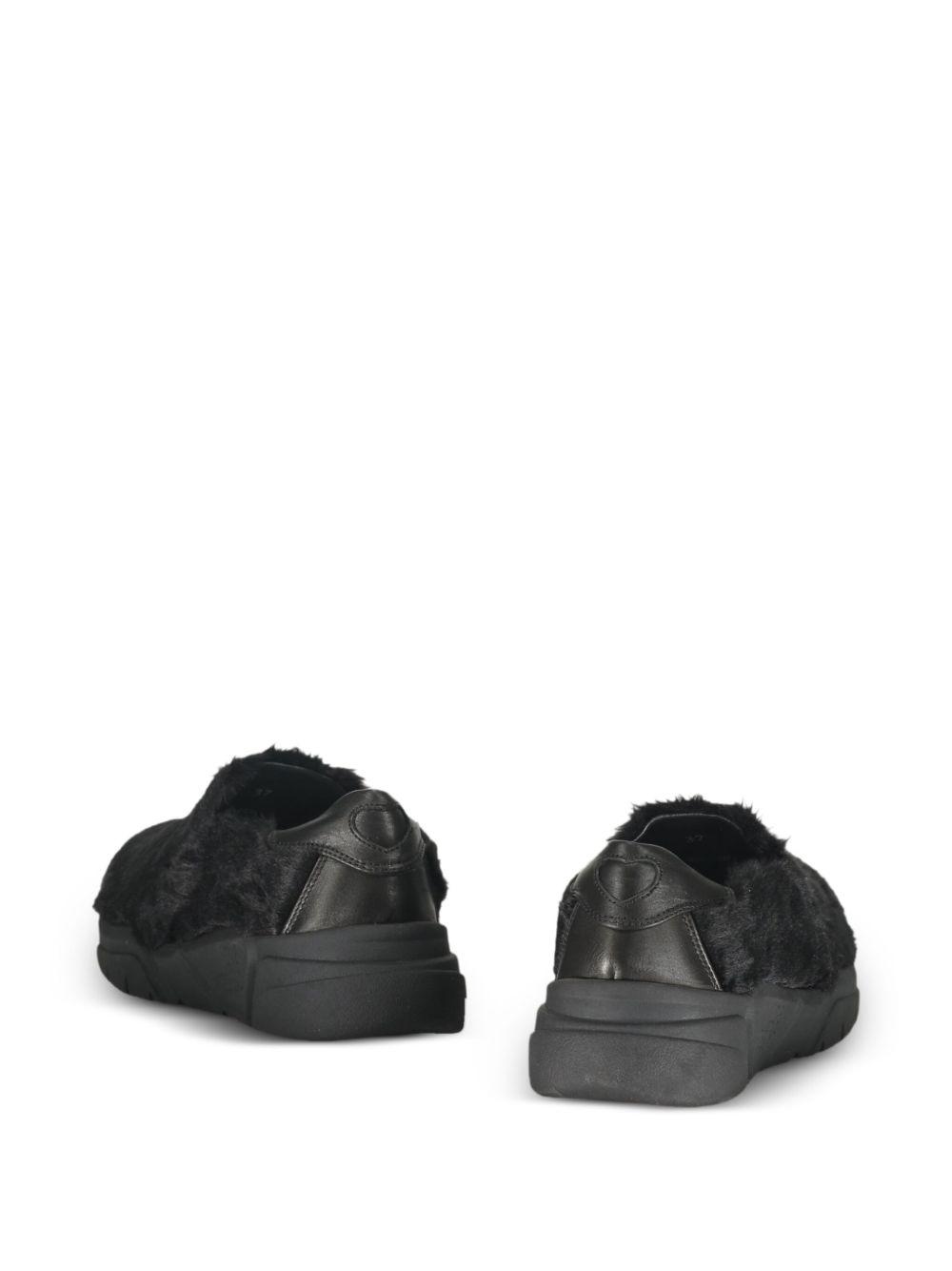 faux-fur sneakers Product Image