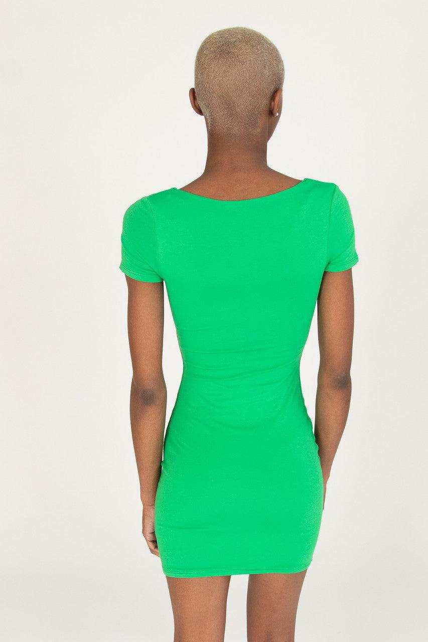 Green Double Layer Mini Dress Product Image