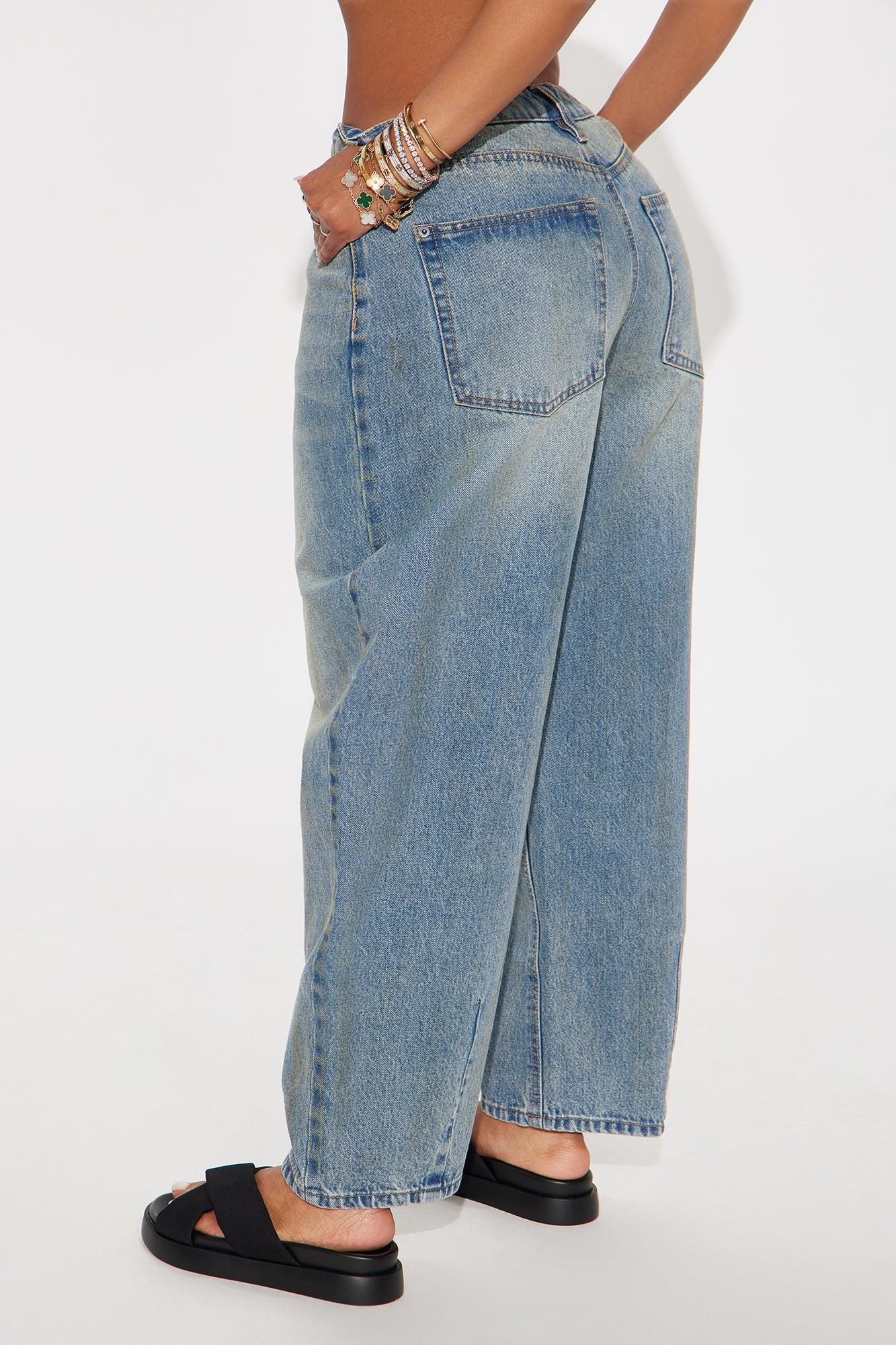 Classic Barrel Leg Jeans - Medium Wash Product Image