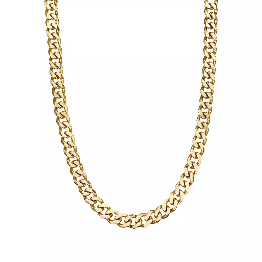 Men's LYNX Stainless Steel Curb Chain Necklace, Size: 20", Gold Tone Product Image