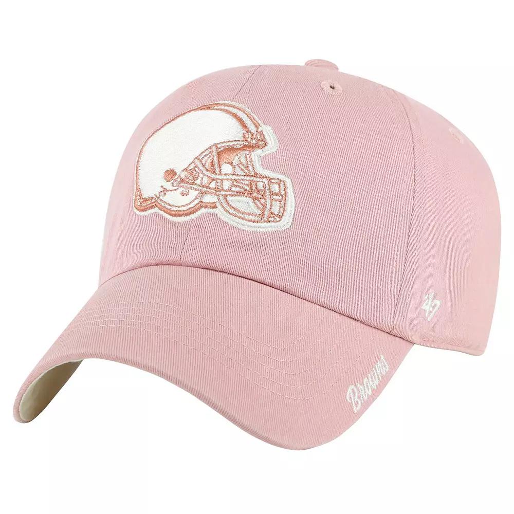 Women's '47 Pink Cleveland Browns Ballpark Cheer Dusty Rose Clean Up Adjustable Hat Product Image