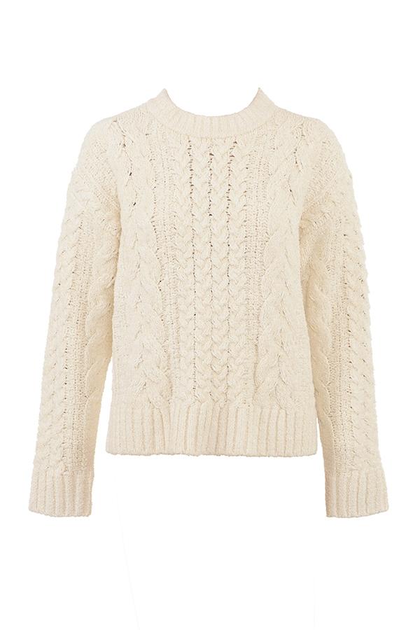 Jasper  cream chunky cable knit sweater - sale Product Image