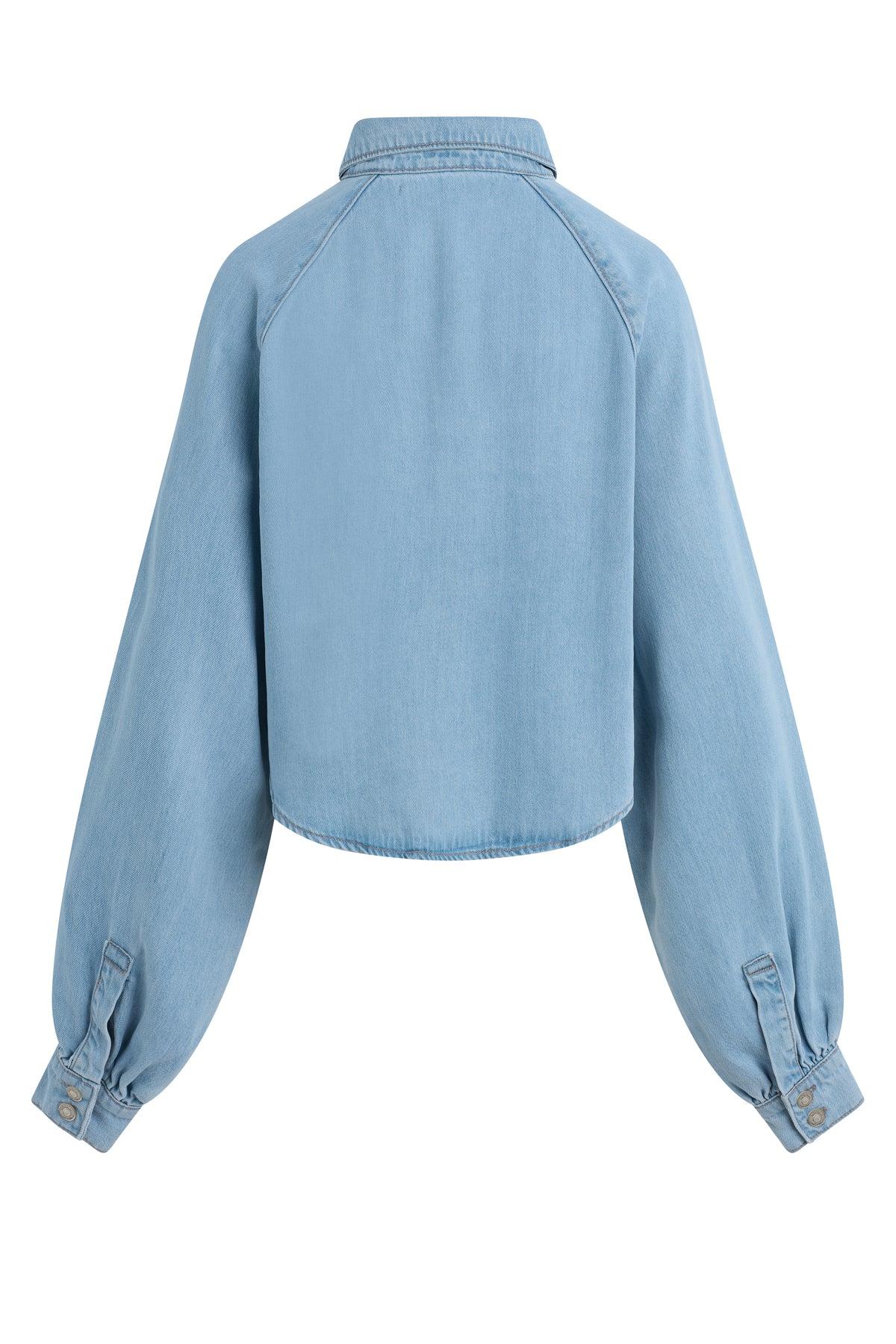 Raglan Balloon Sleeve Button Down Female Product Image