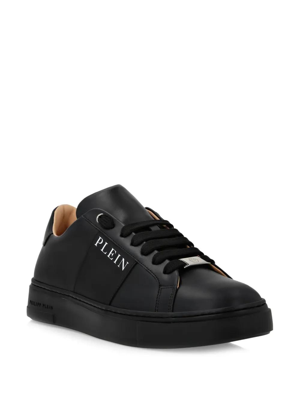 logo-print nappa leather sneakers Product Image