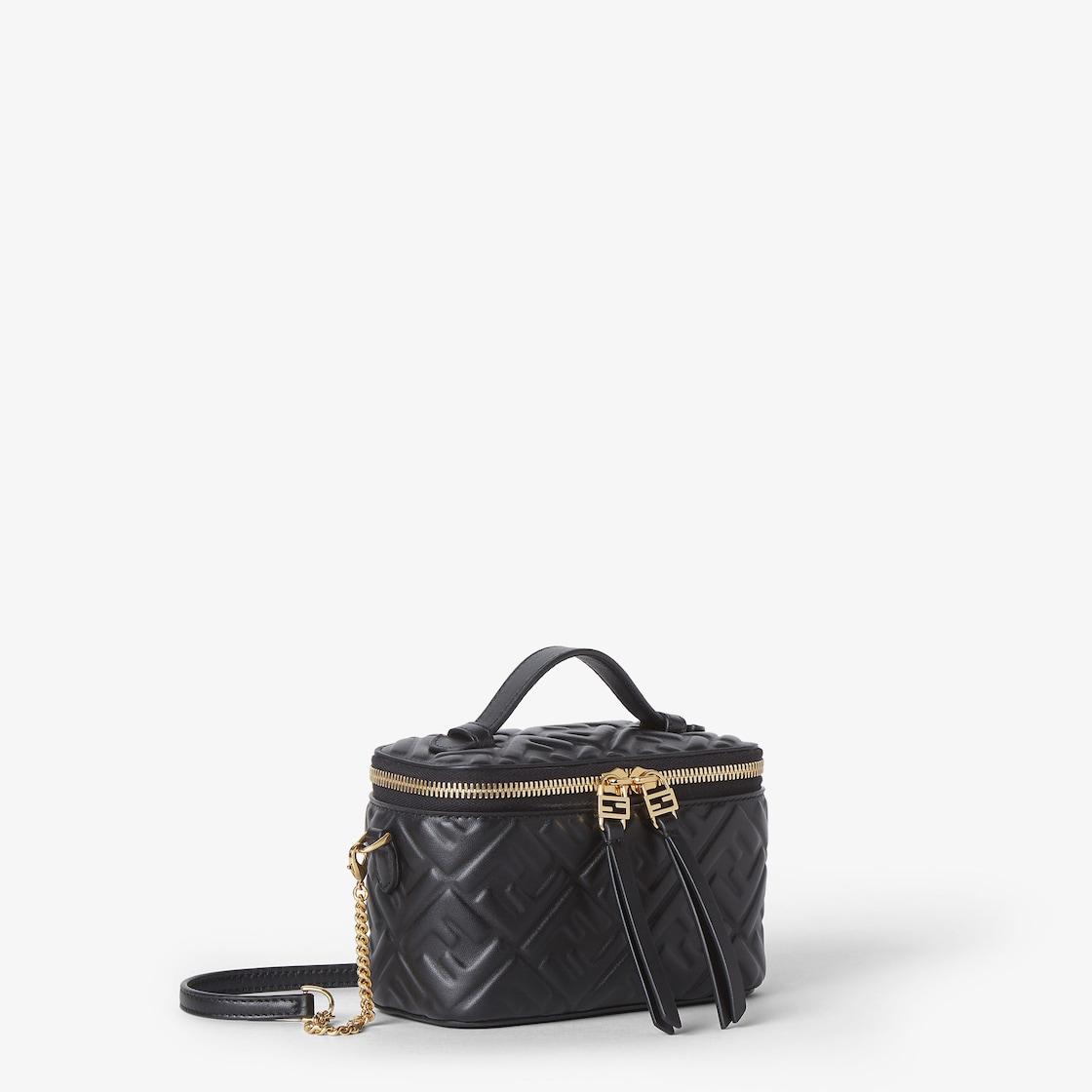 Fendi VanityBlack nappa leather mini-bag with FF motif Product Image