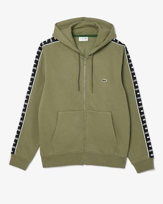 Men's Logo Stripe Zip-Up Hoodie Product Image