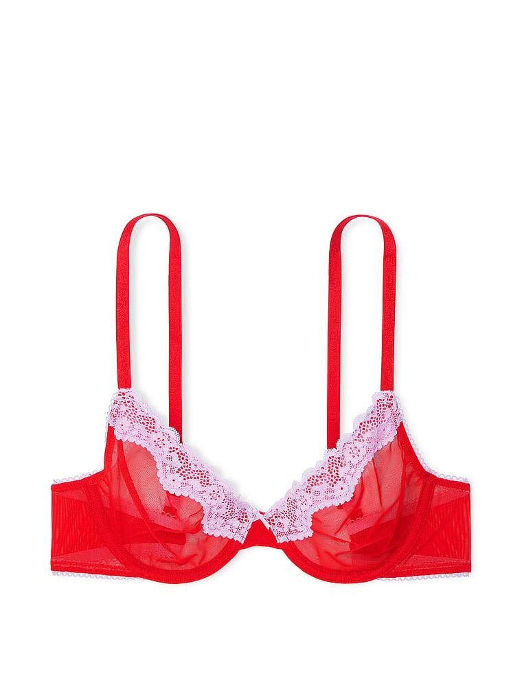 Tease Lace-Trim Unlined Demi Bra Product Image