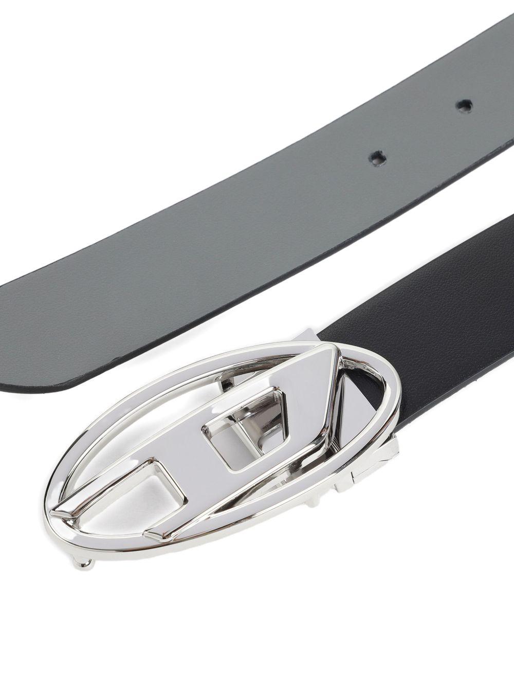 logo-plaque leather belt Product Image