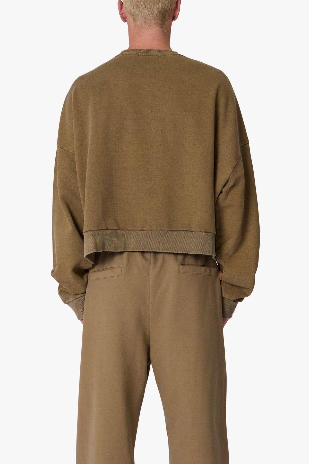 Cropped Crewneck - Washed Earth Product Image