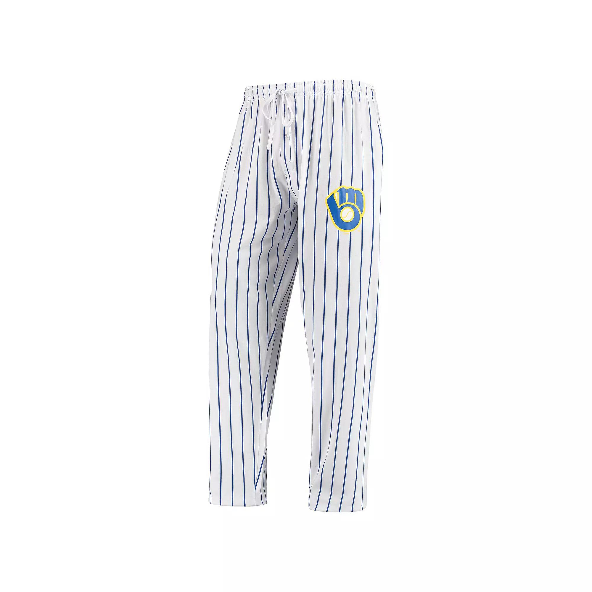 Men's Concepts Sport White/Navy Milwaukee Brewers Vigor Lounge Pant,  Product Image