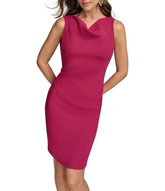 Donna Karan Cowl Neck Sleeveless Slip Dress Product Image