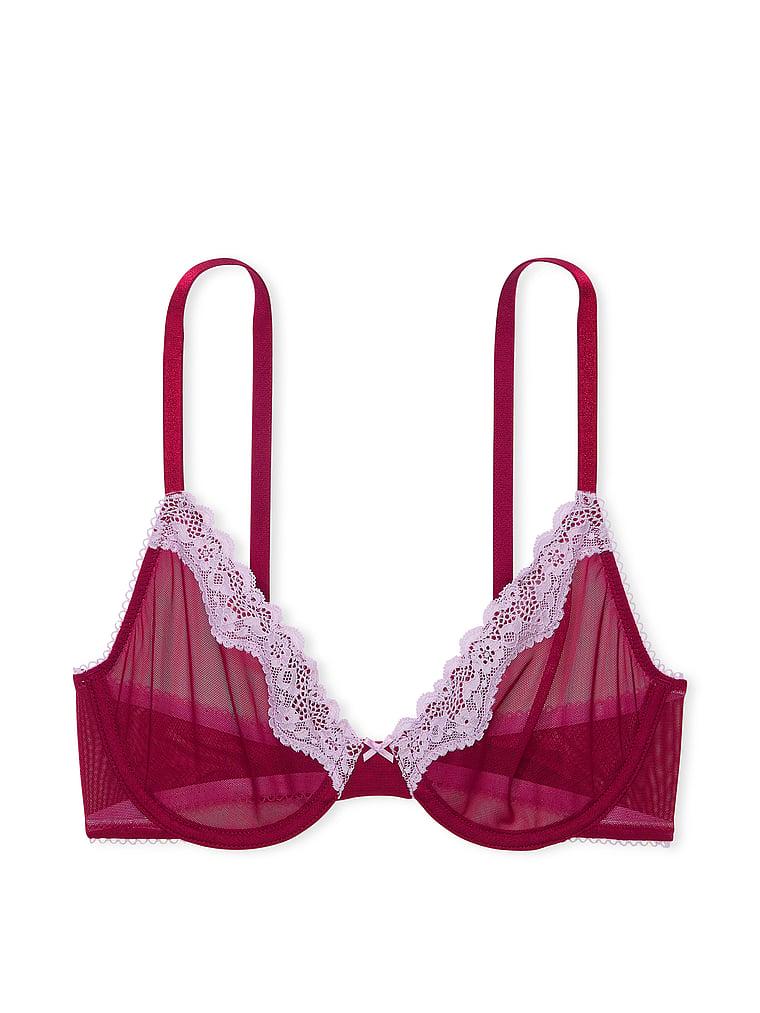 Tease Lace-Trim Unlined Demi Bra Product Image