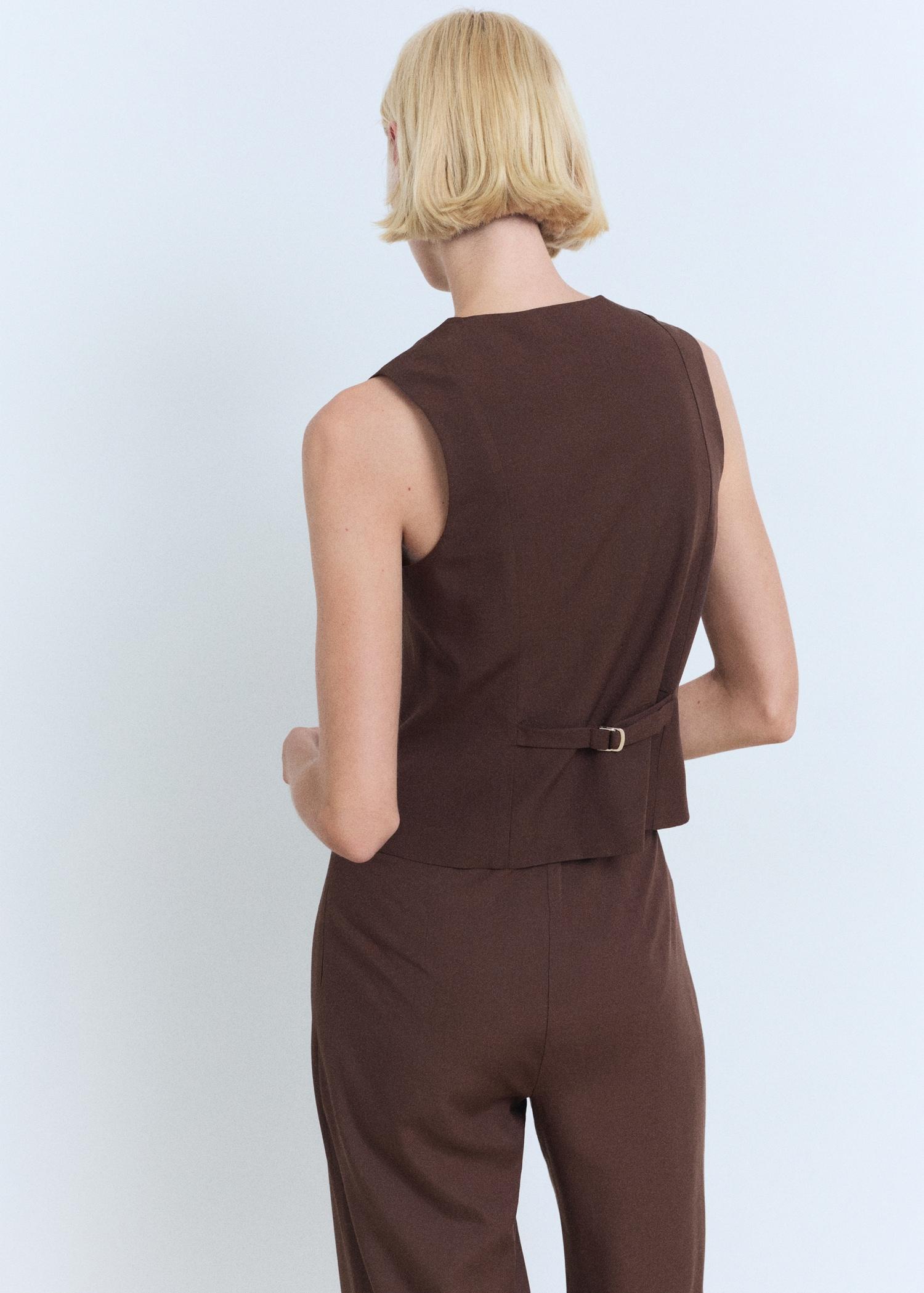 Suit waistcoat with buttons - Women | MANGO USA Product Image