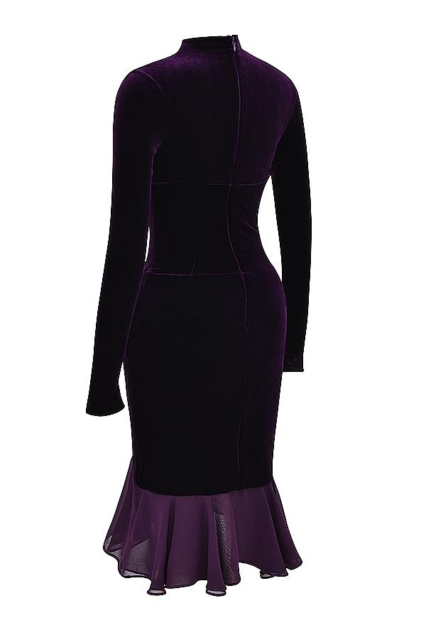 Dahna  dark purple velvet corset dress Product Image