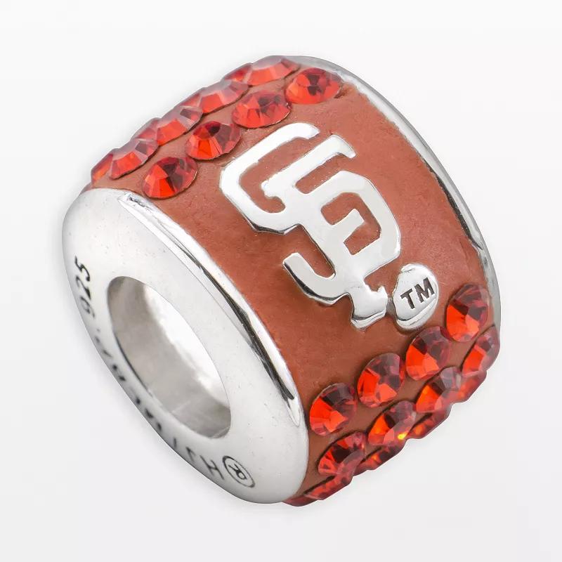 LogoArt San Francisco Giants Sterling Silver Crystal Logo Bead, Womens, Orange Product Image