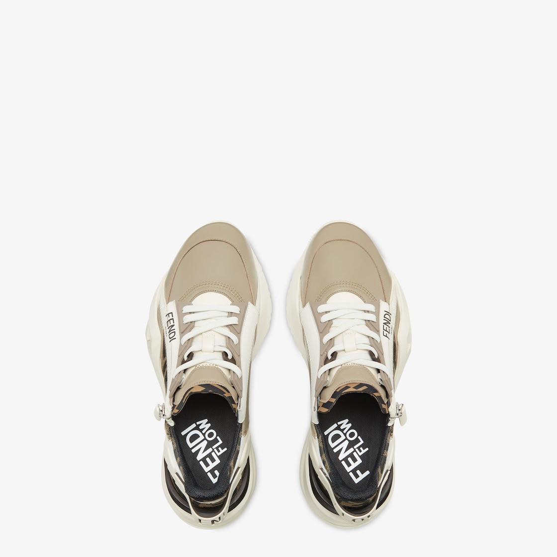 Fendi FlowBeige leather low-tops Product Image