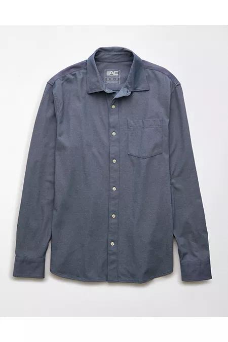 AE 24/7 Club Long Sleeve Button-Up Shirt Mens Product Image