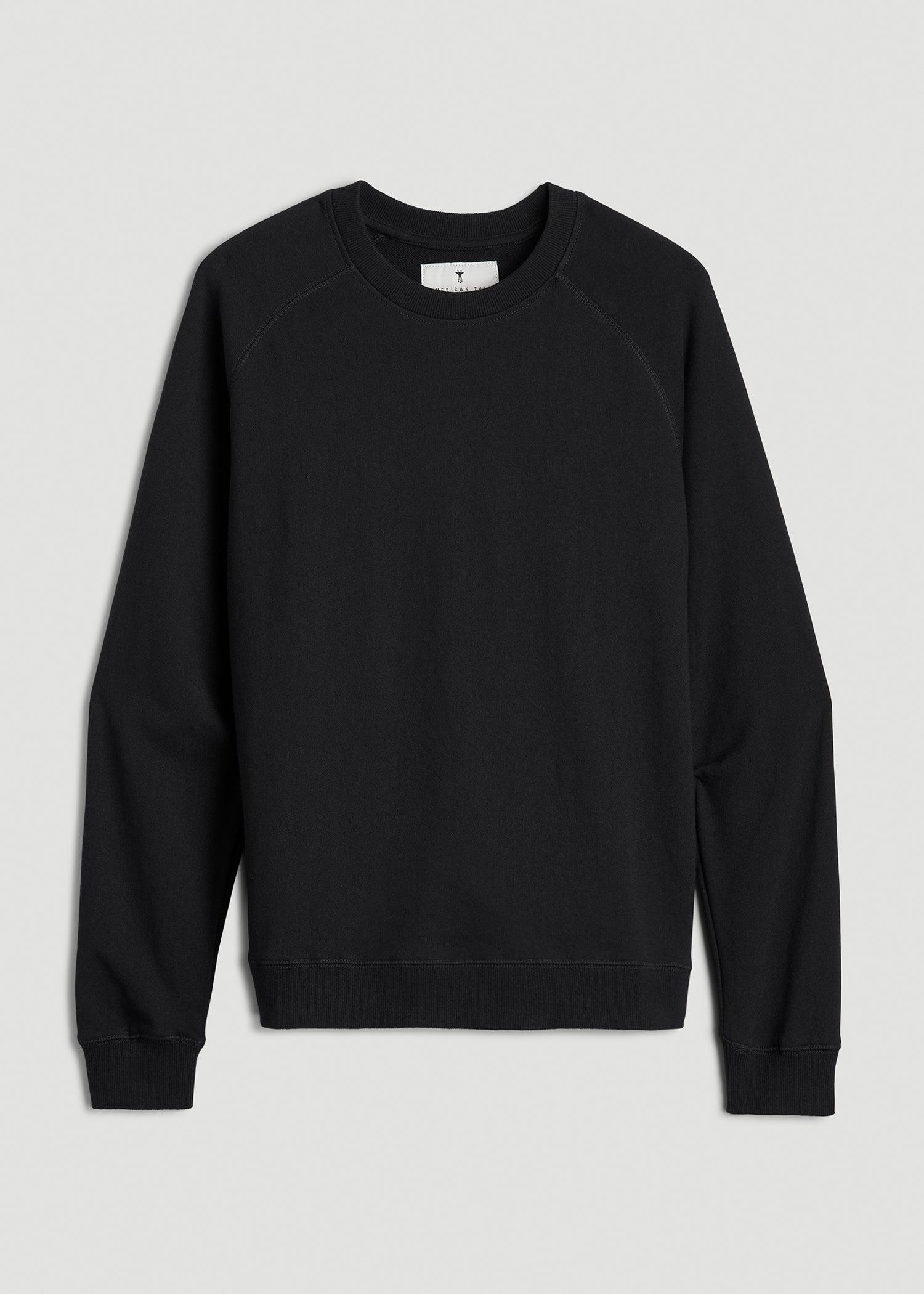 Wearever French Terry Crewneck Sweatshirt for Tall Women in Black Female Product Image