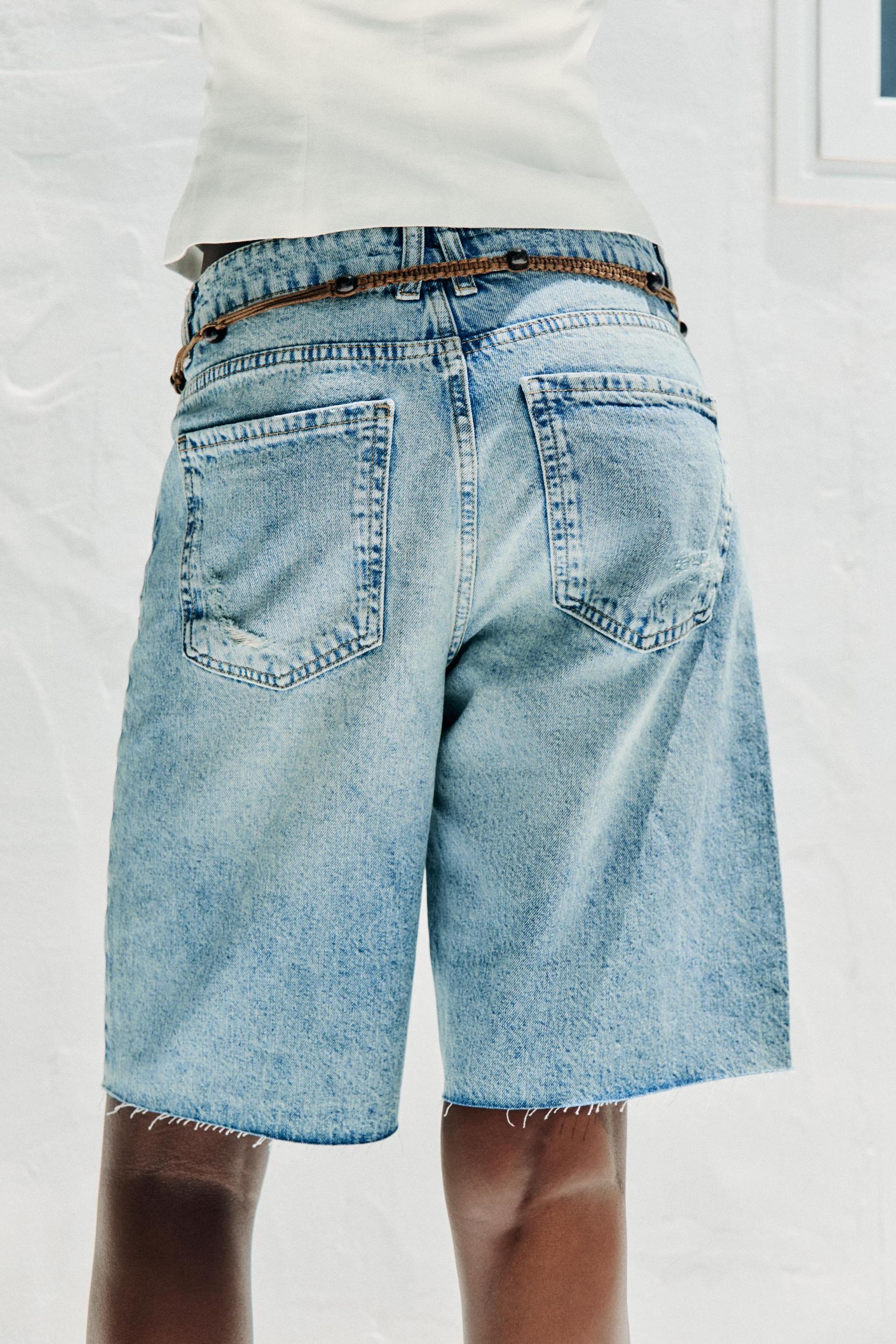 Z1975 MID-RISE DENIM BERMUDA SHORTS Product Image