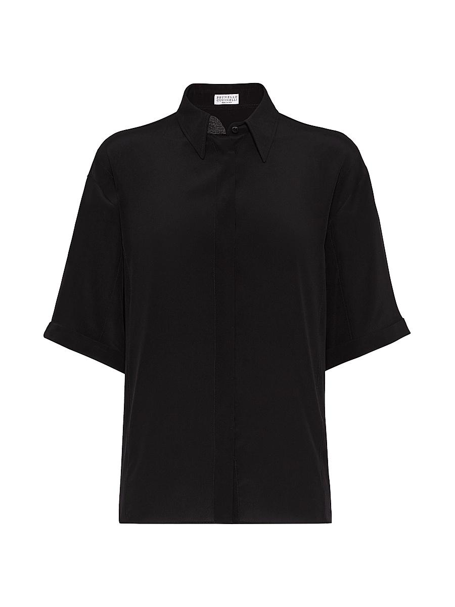 Womens Silk Crepe De Chine Shirt Product Image