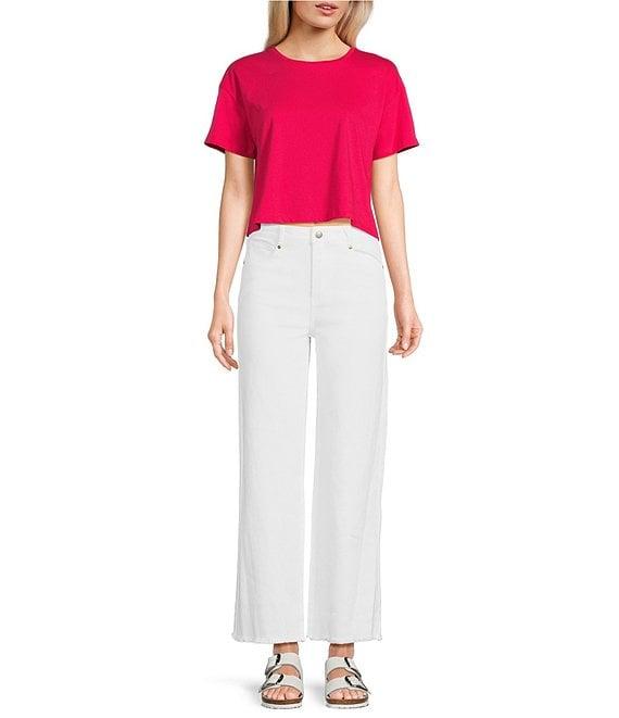 Copper Key Knit Solid Boxy T-Shirt Product Image