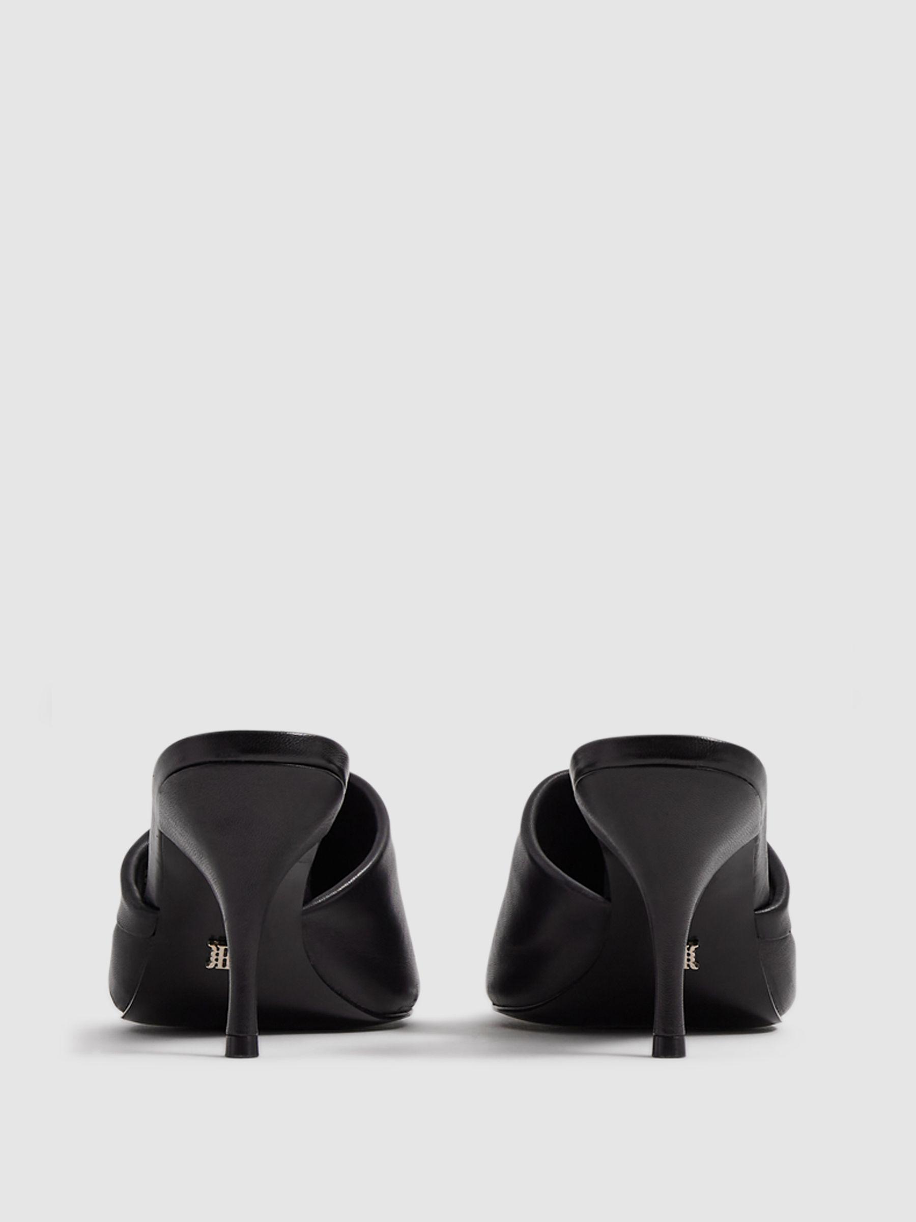 Folded Mules in Black Product Image