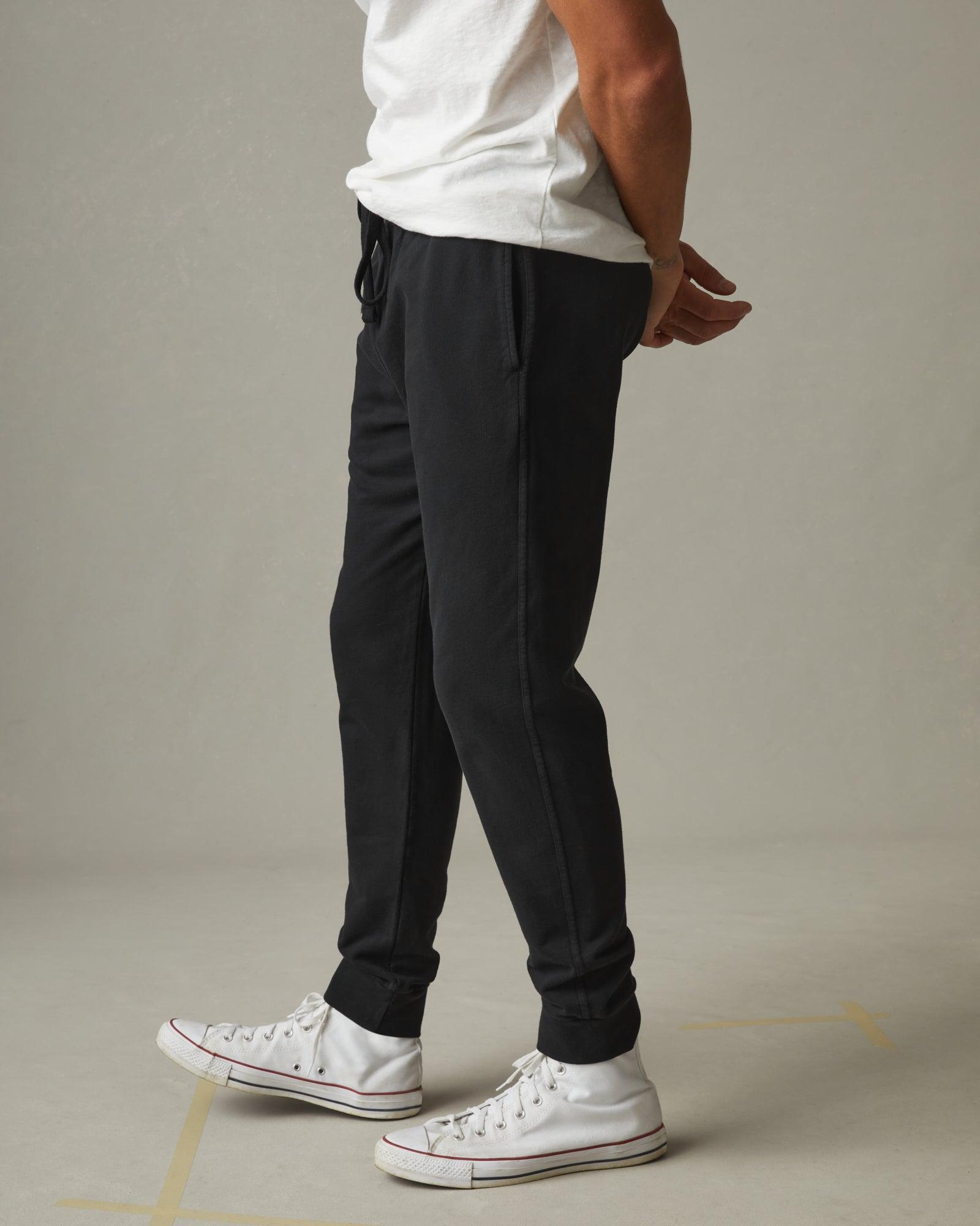 Men's French Terry Jogger - Black Male Product Image