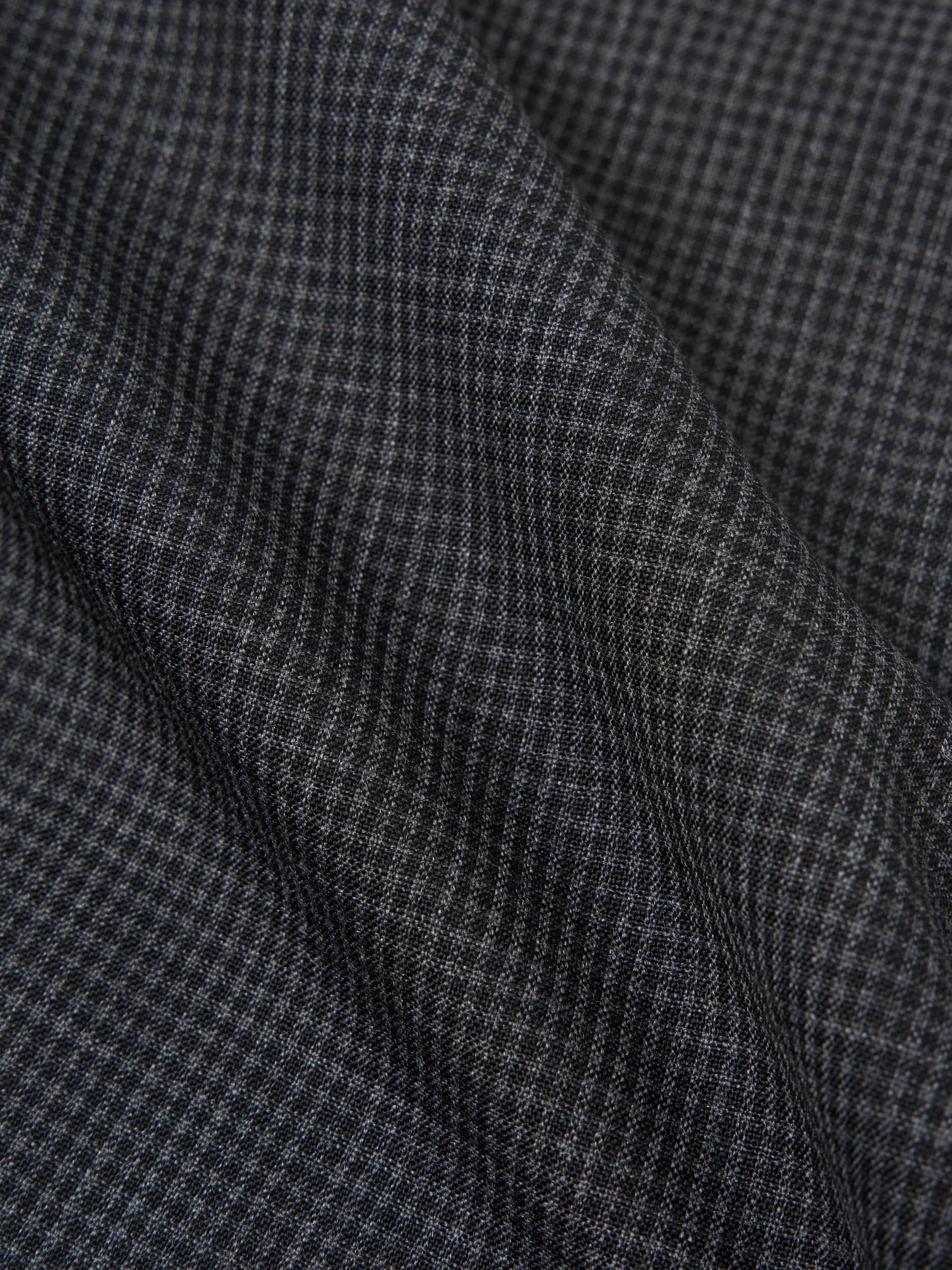 Black Mini Check Three Button Jacket Product Image