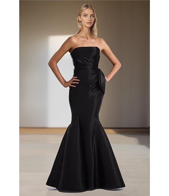 Belle by Badgley Mischka Abigail Strapless Bow Detail Mermaid Dress Product Image