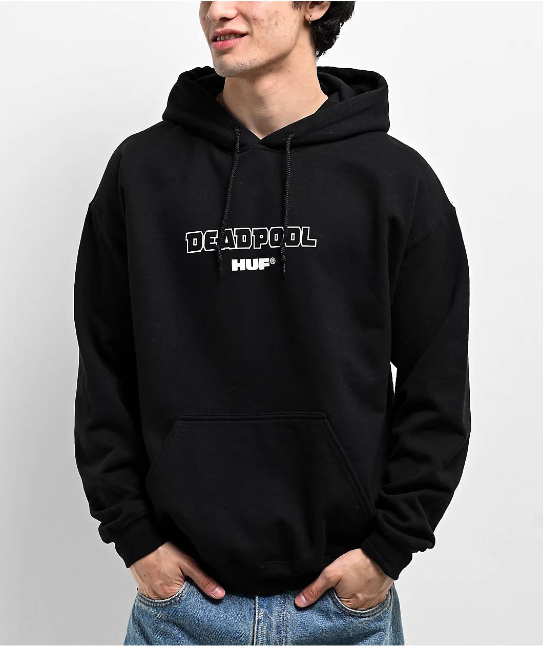 HUF x Deadpool Slasher Black Hoodie Product Image