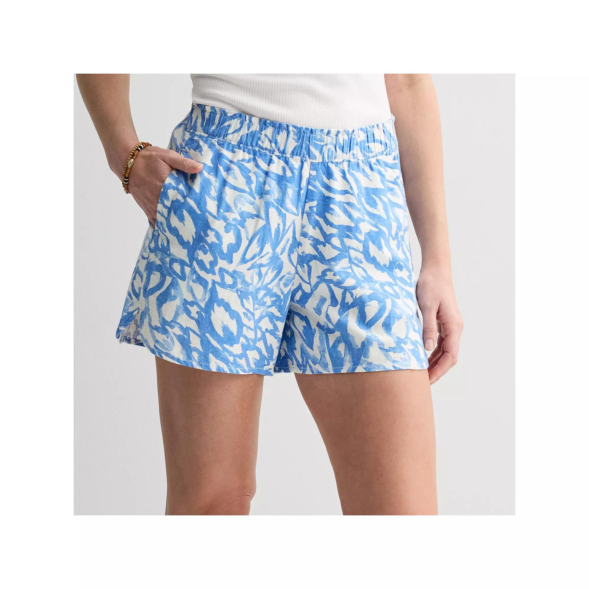 Women's Sonoma Goods For Life® Dolphin Hem Shorts, Size: Small, Gray Geo Lines Product Image