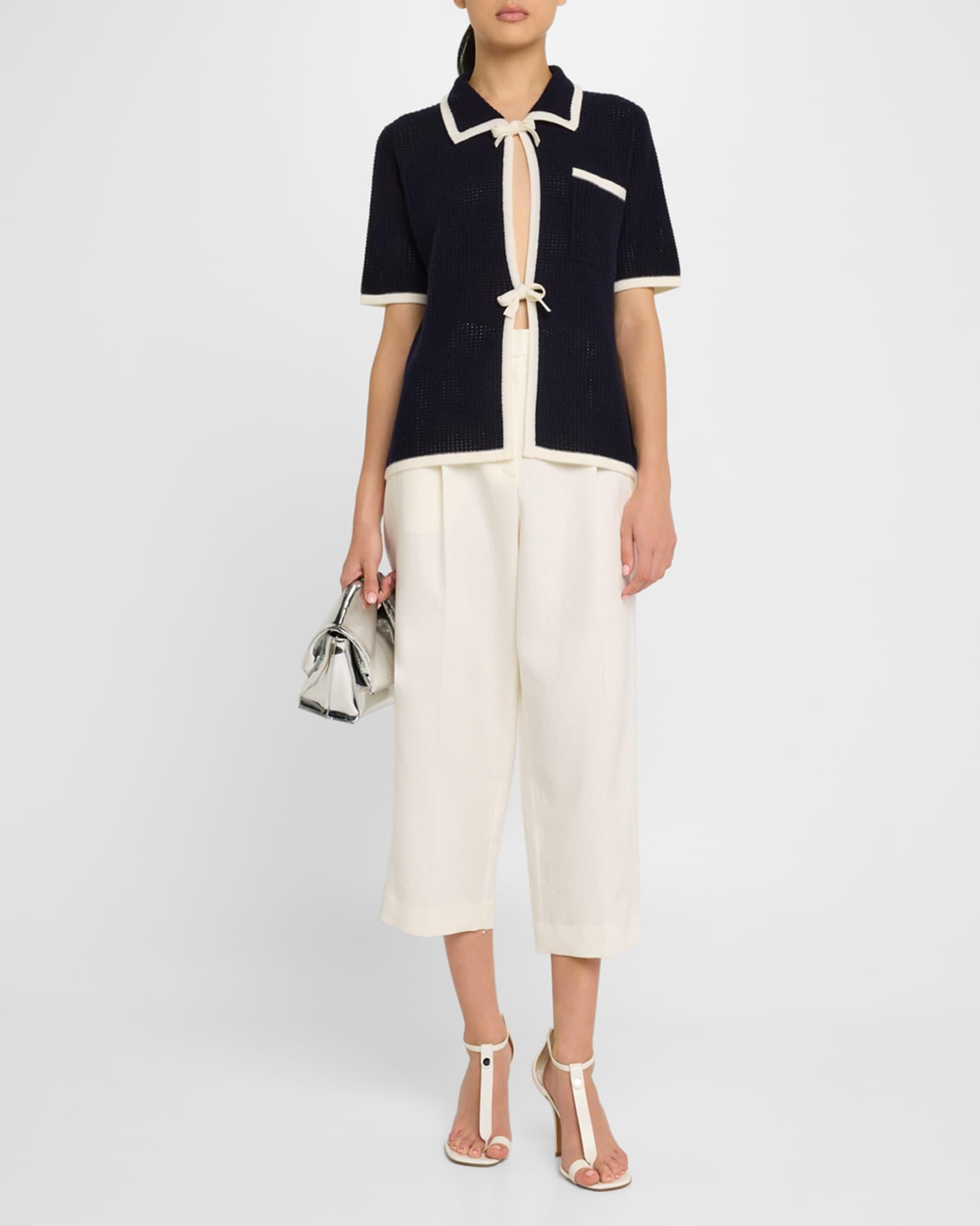 Tie-Front Wool-Cashmere Cardigan Product Image