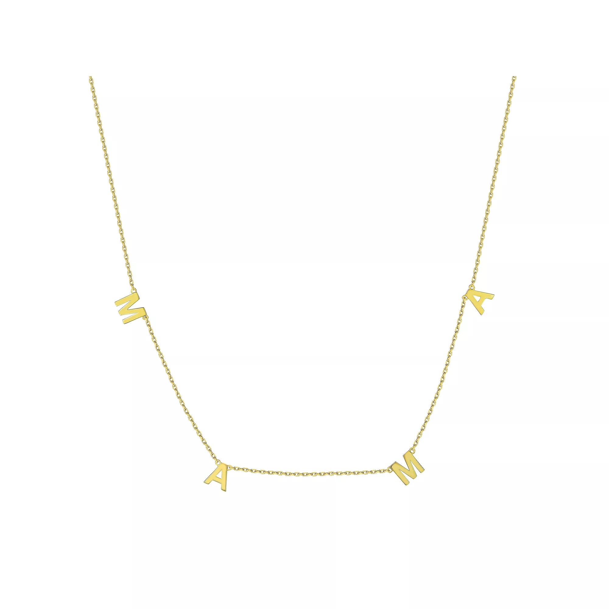 Taylor Grace 10k Gold "MAMA" Necklace, Women's, Size: 18" Product Image