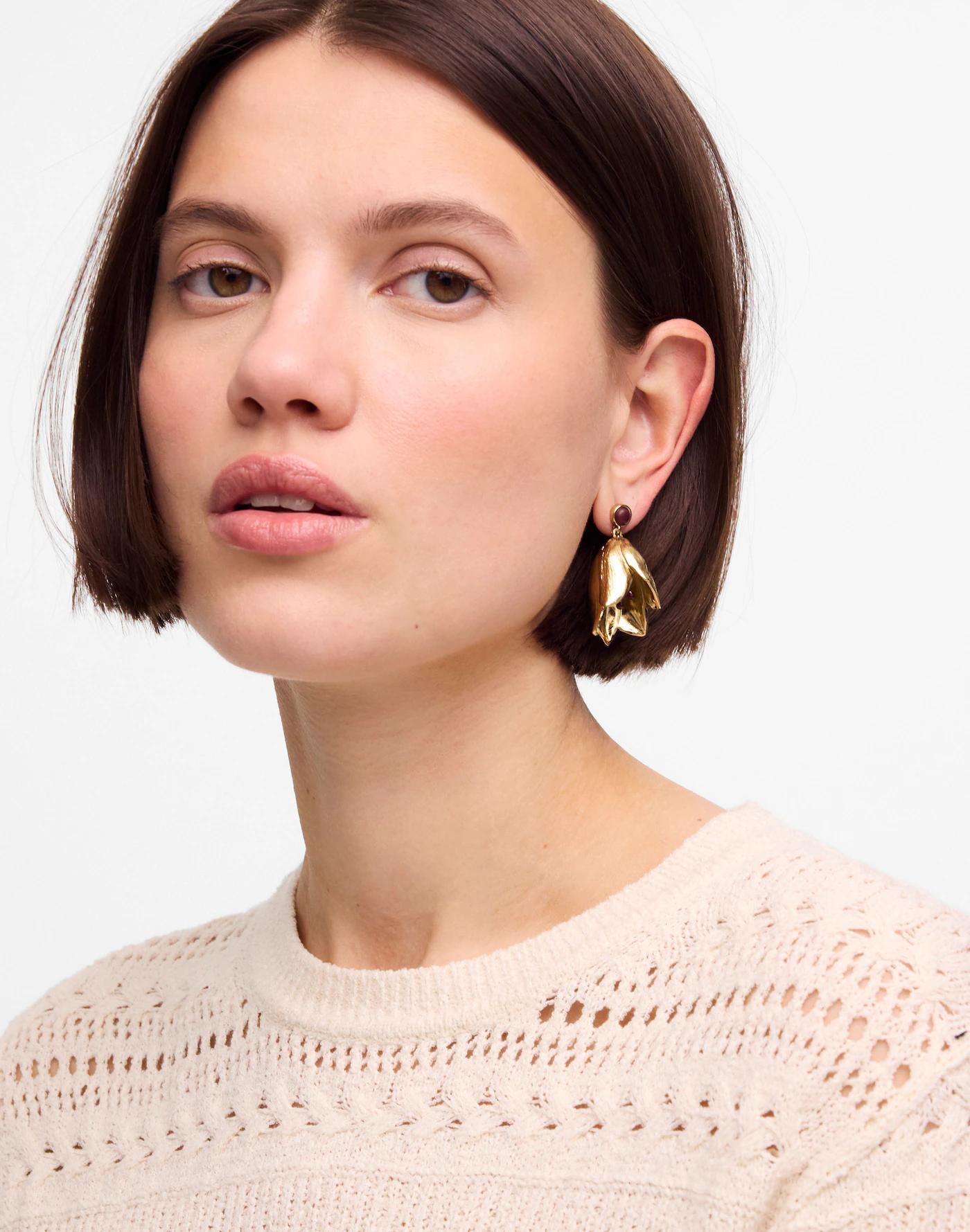 Semiprecious Lily Statement Earrings Product Image