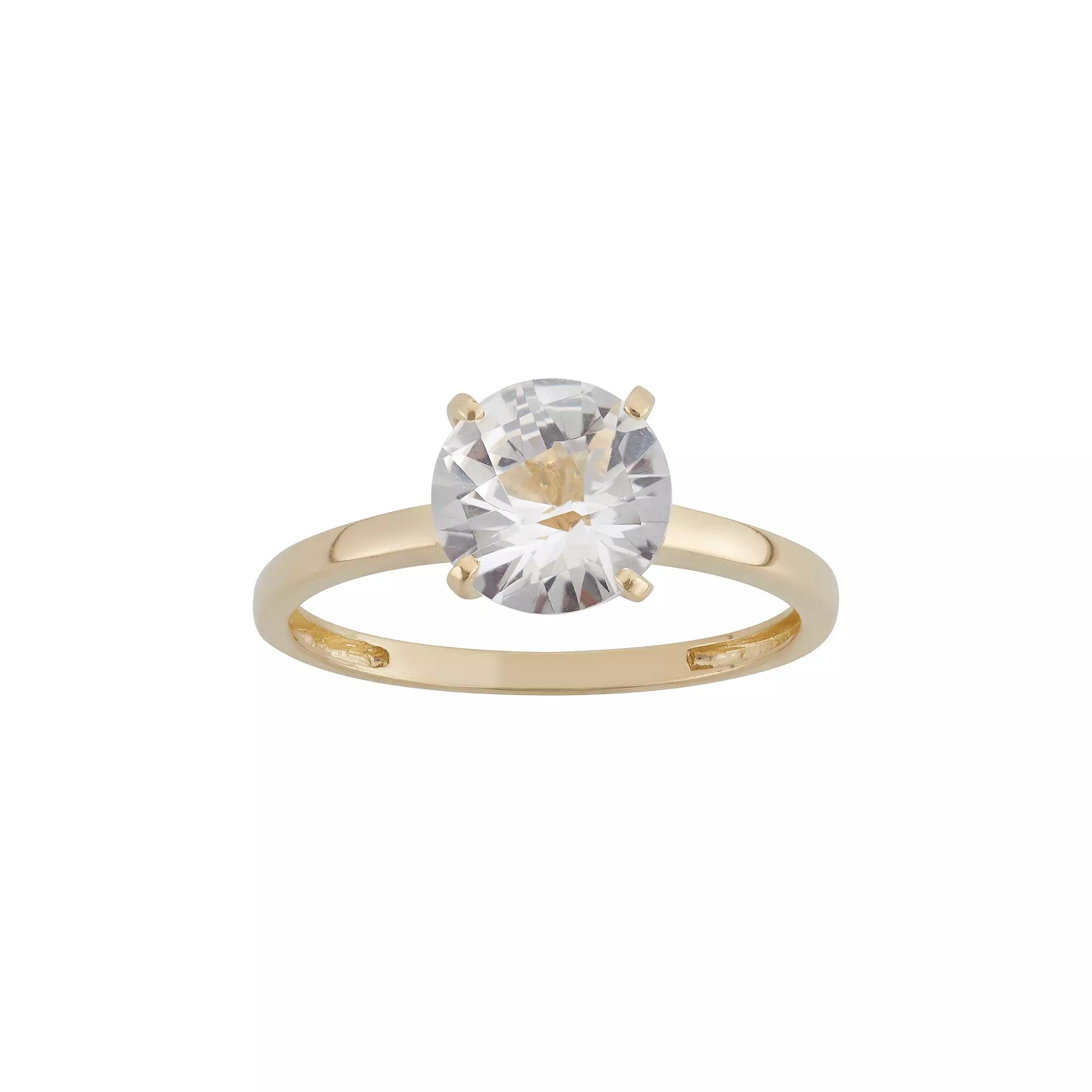 Designs by Gioelli Lab-Created White Sapphire 10k Gold Ring, Women's, Size: 5 Product Image