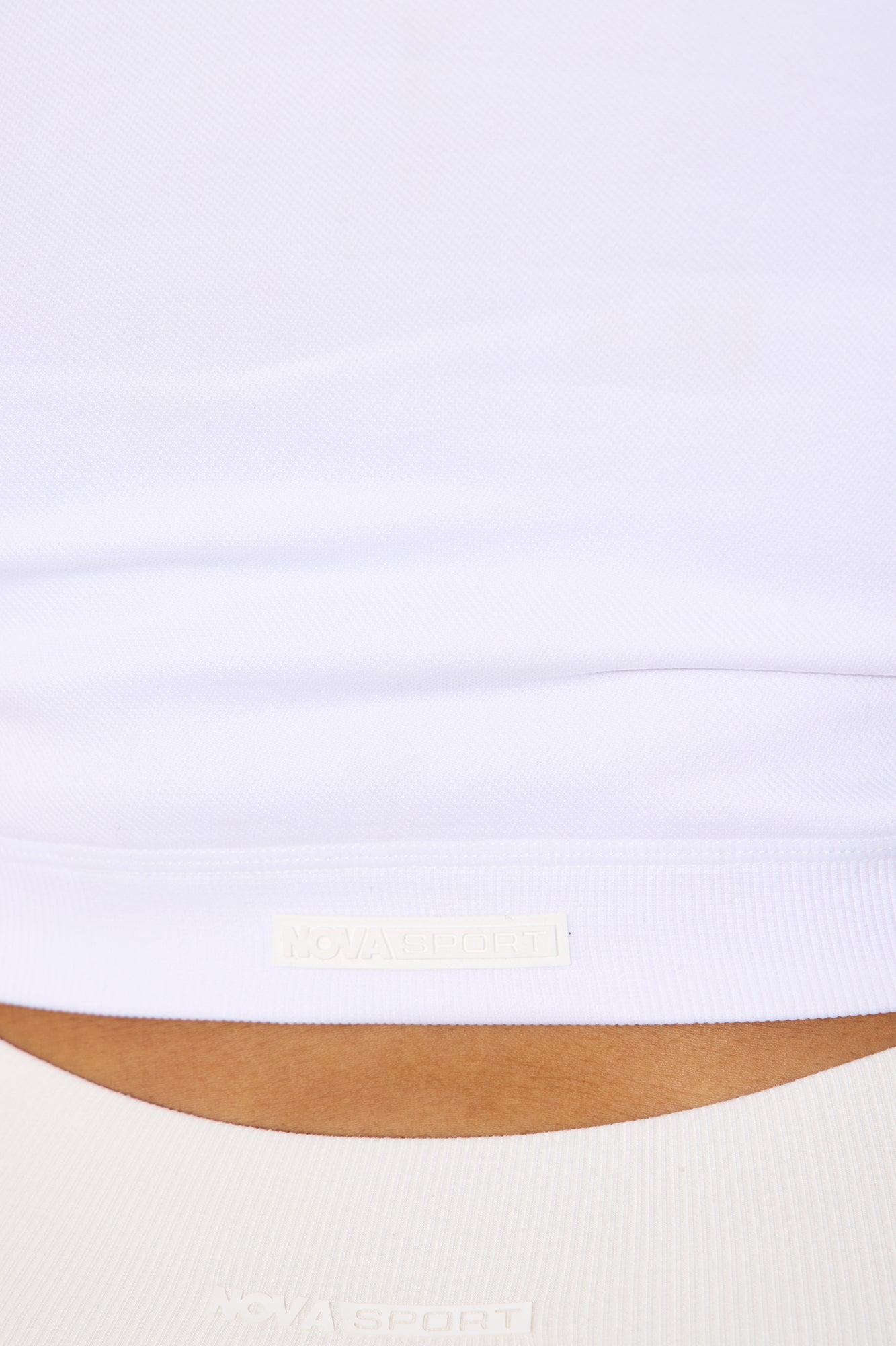 Social Sport Flex Seamless Sports Bra - White Product Image