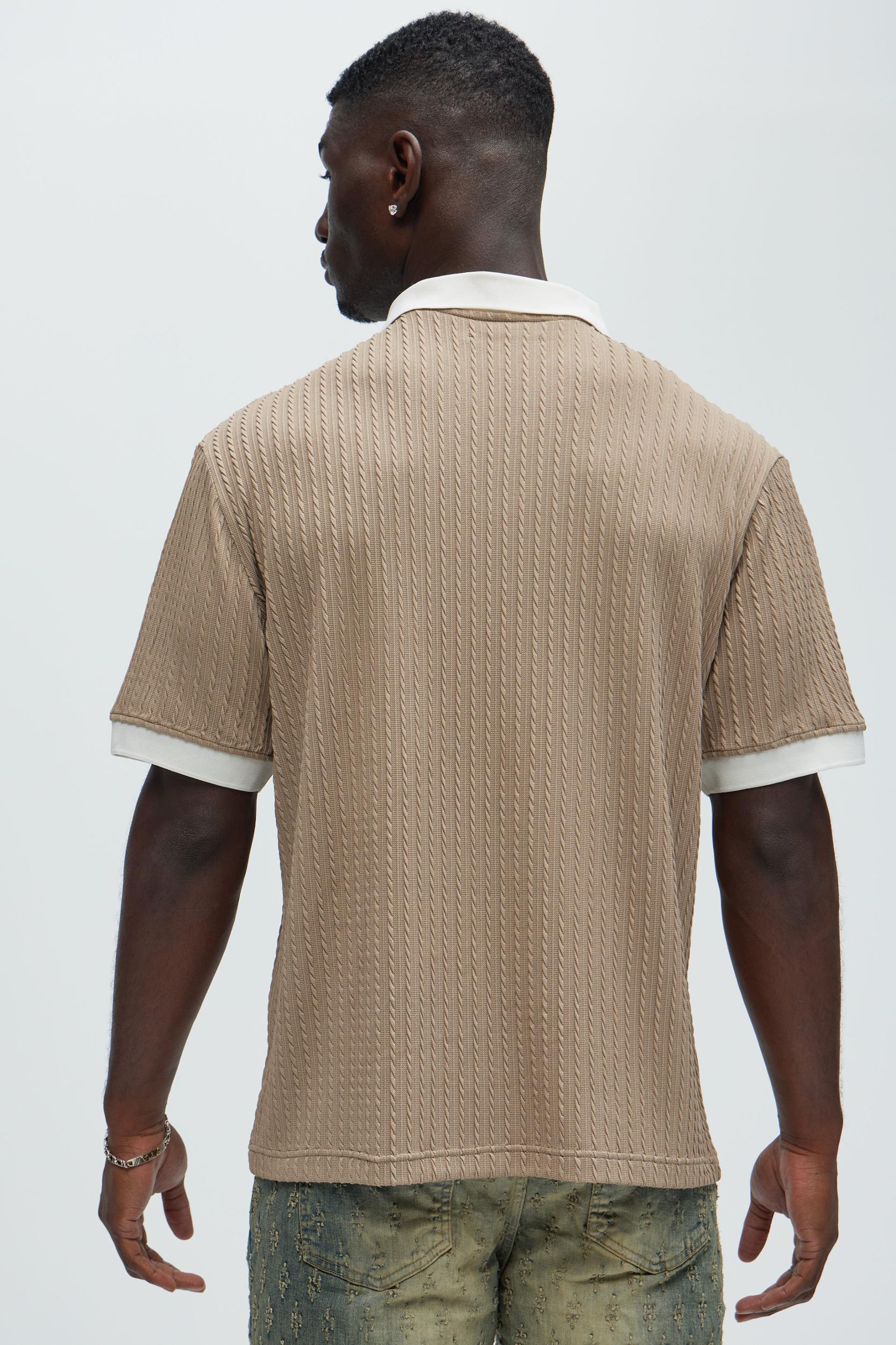 Dog In Me Textured Polo - Taupe/combo Product Image