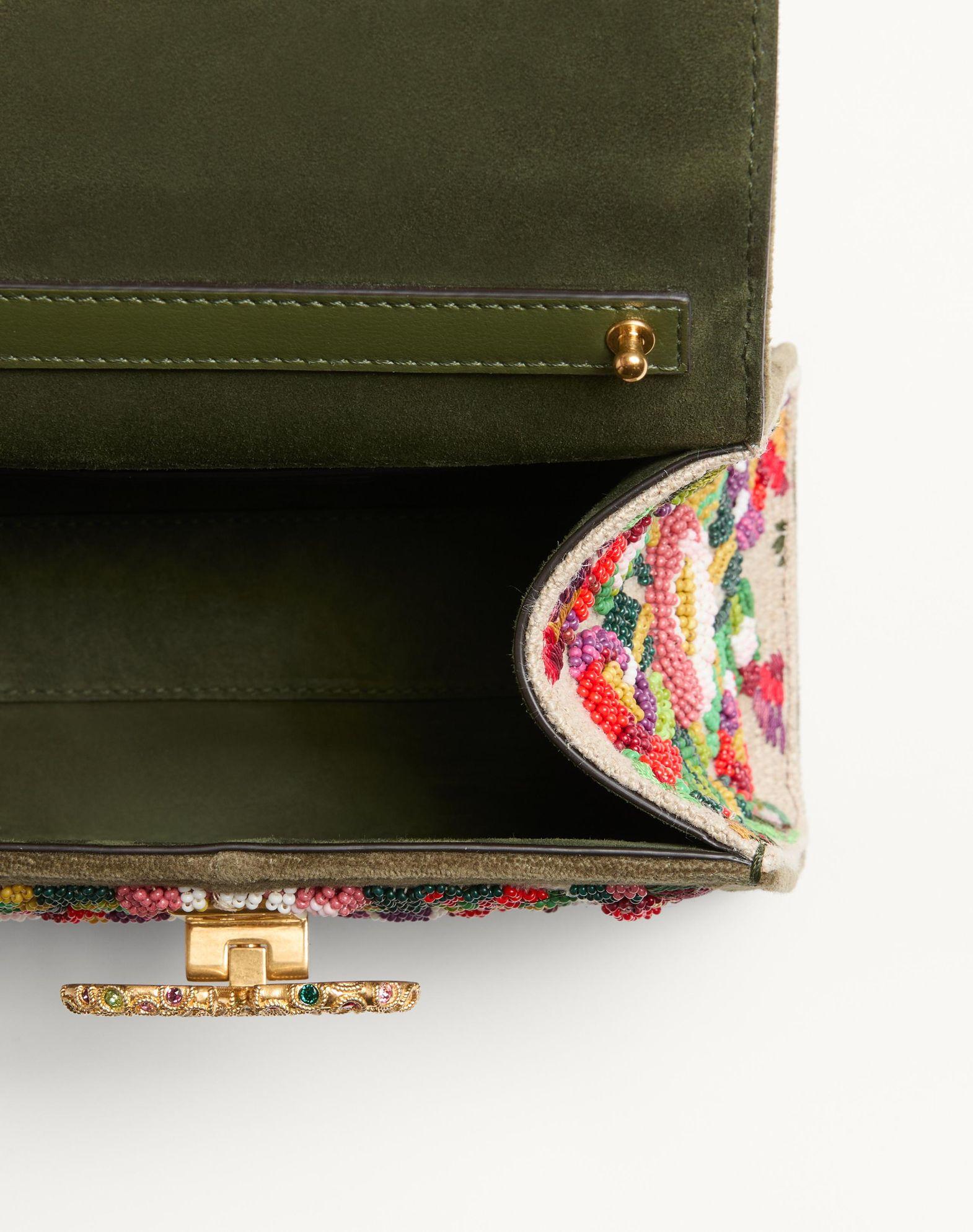 Valentino Garavani Vsling Mini Embroidered Handbag With Jewel Logo Product Image