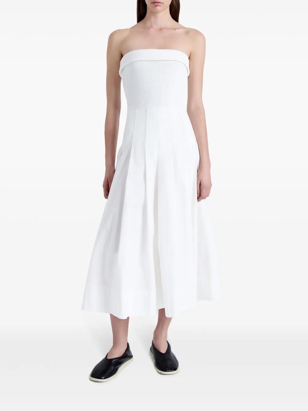 strapless cotton midi dress Product Image