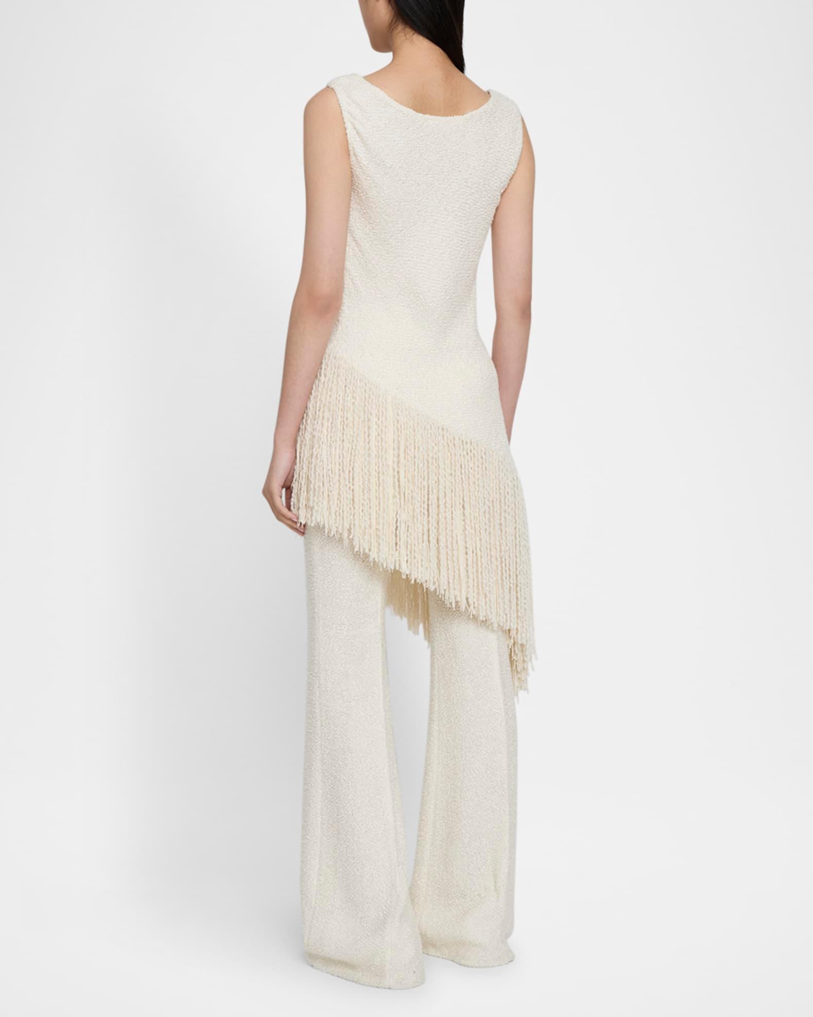 Ursin Fringed Silk Bouclé Top Product Image